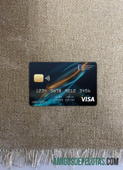 Cartão Visa do Banco de Poupança do Botswana Photolook Front exemplo real